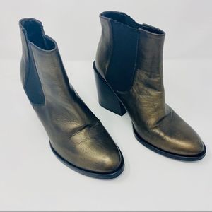 Zara Woman - Bronze Stretch Boots (38)